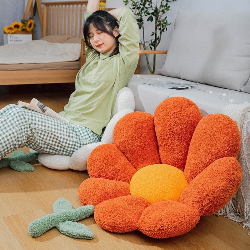 Golden Blossom Sunflower Soft Seat Cushion