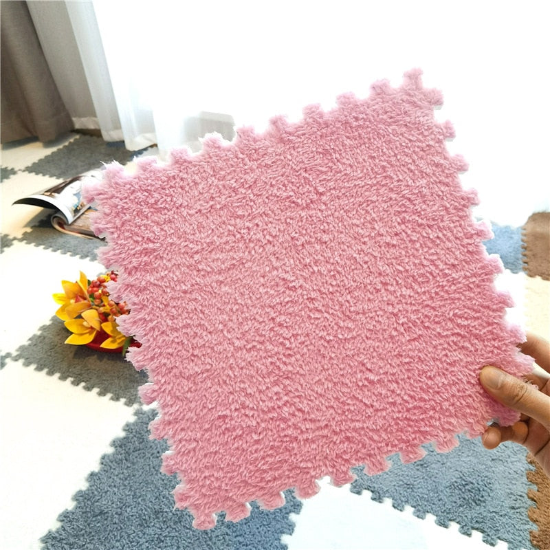 DIY Winter Plush Puzzle Mat