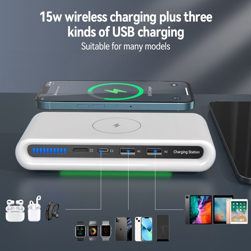 4in1 Smart Wireless Charging Station - UTILITY5STORE