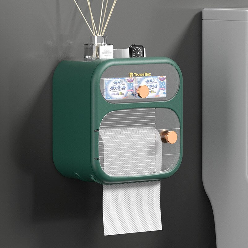 MultiBox Wall-Mounted Toilet Paper Towel Storage Box