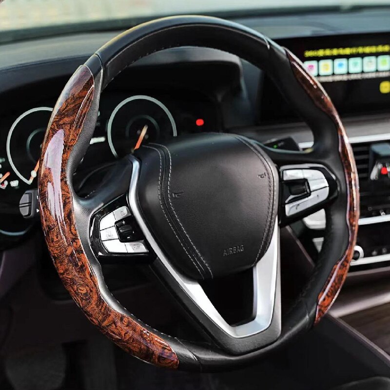 Non-Slip Wood Grain Car Wheel Cover