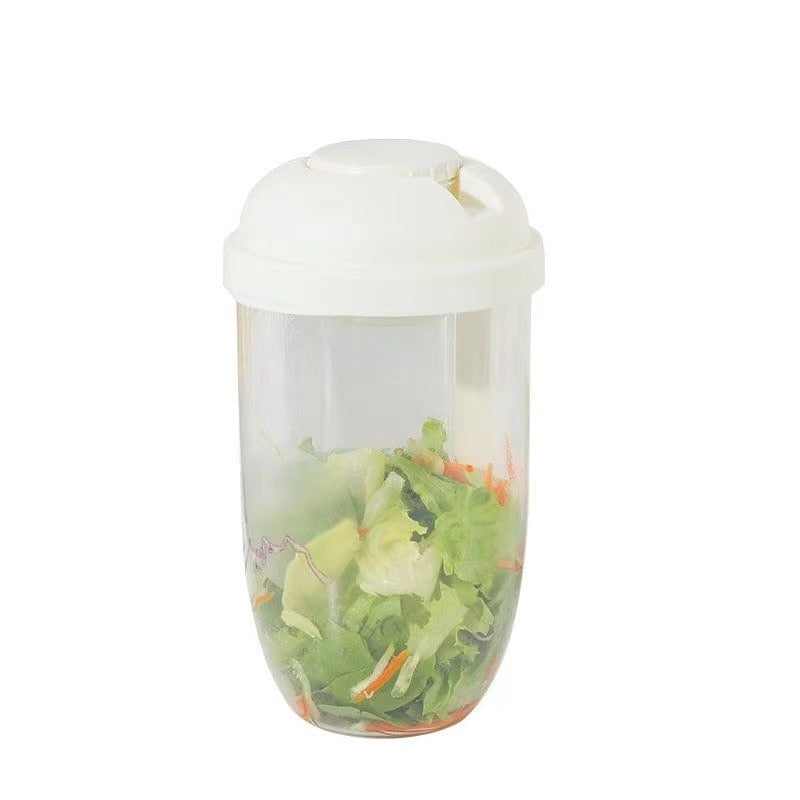 Portable Built-in Fork Mini Salad Cup