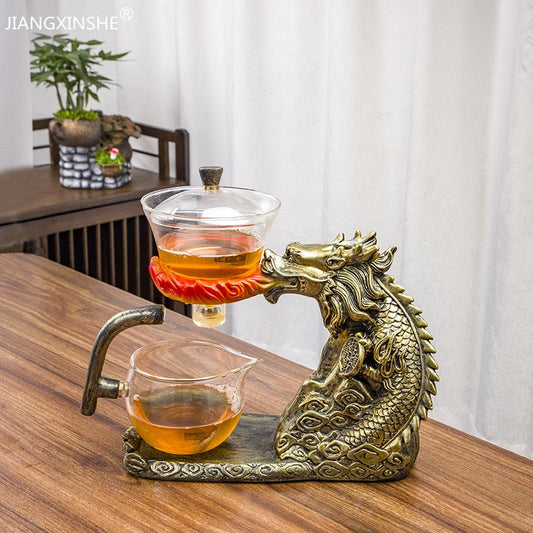 Mystic Golden Dragon Teapot