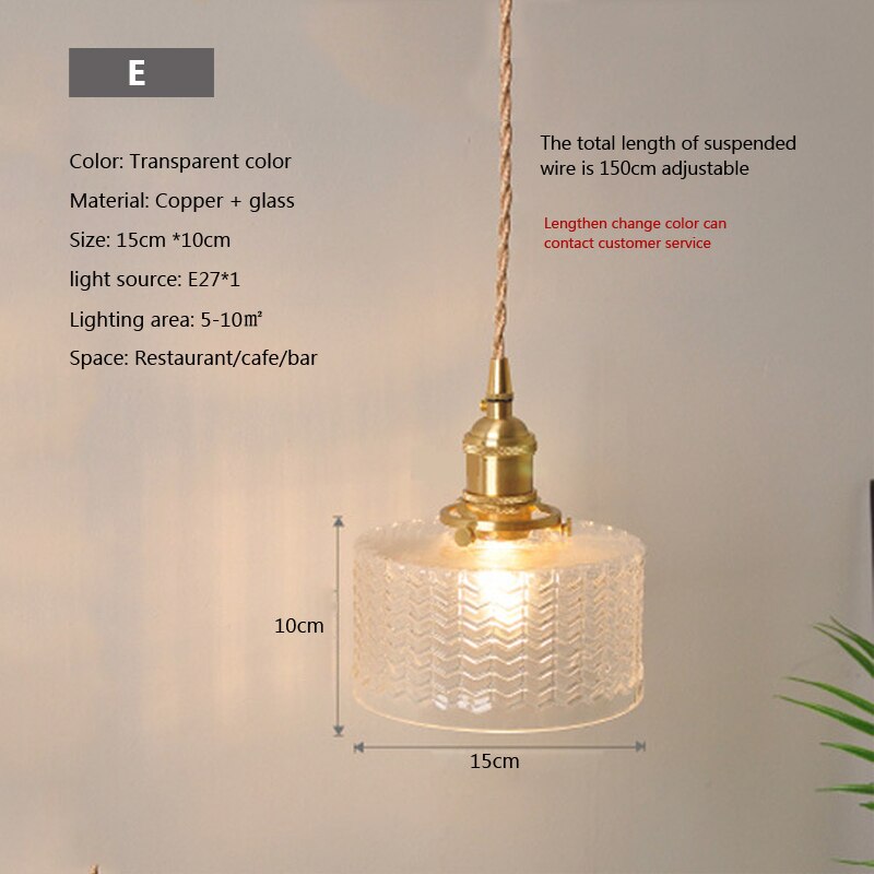 Nordic Brilliance Transparent Glass Pendant Lamp