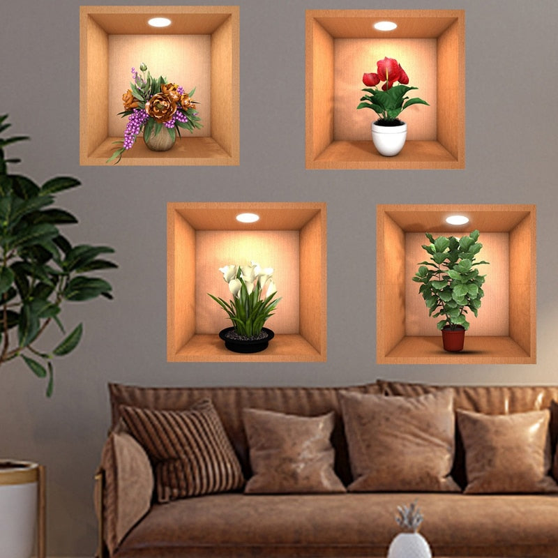 Wall Decorative Potted Plant Stickers