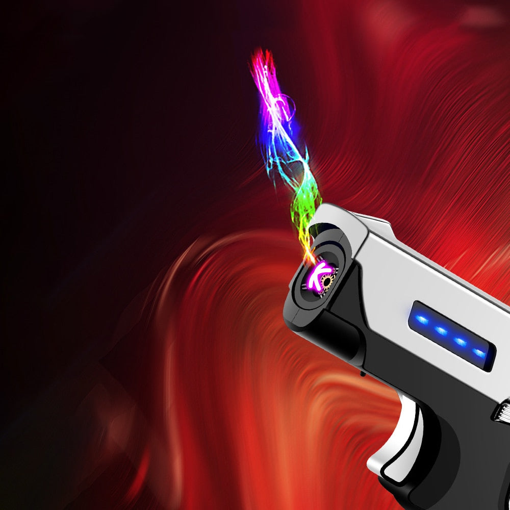 Windproof Gun Shape Jet Spark Flame Lighter