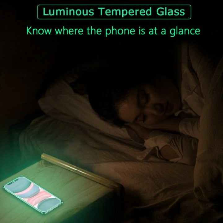 Full Cover Luminous Tempered Glass iPhone Screen Protector
