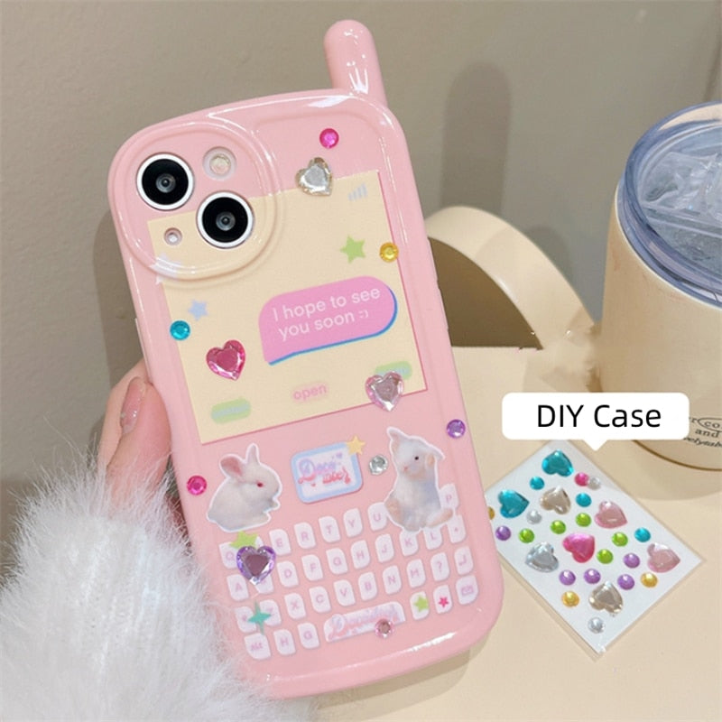 3D Korean Style Diamond Heart iPhone Case - UTILITY5STORE