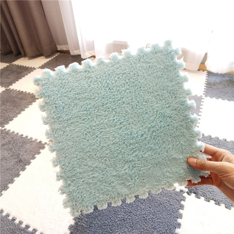 DIY Winter Plush Puzzle Mat