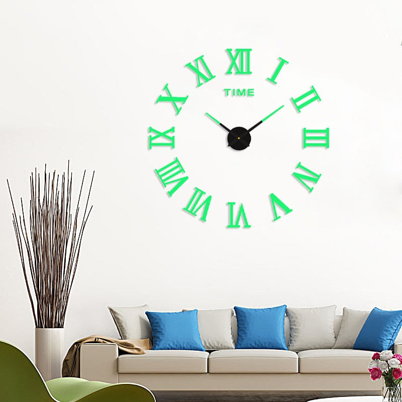 3D Luminous Silent Wall Clock - UTILITY5STORE