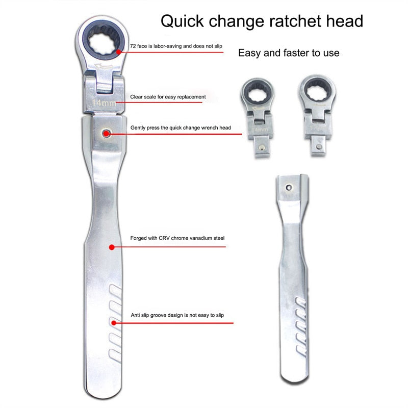 Universal Hexagon Ratchet Tool Set