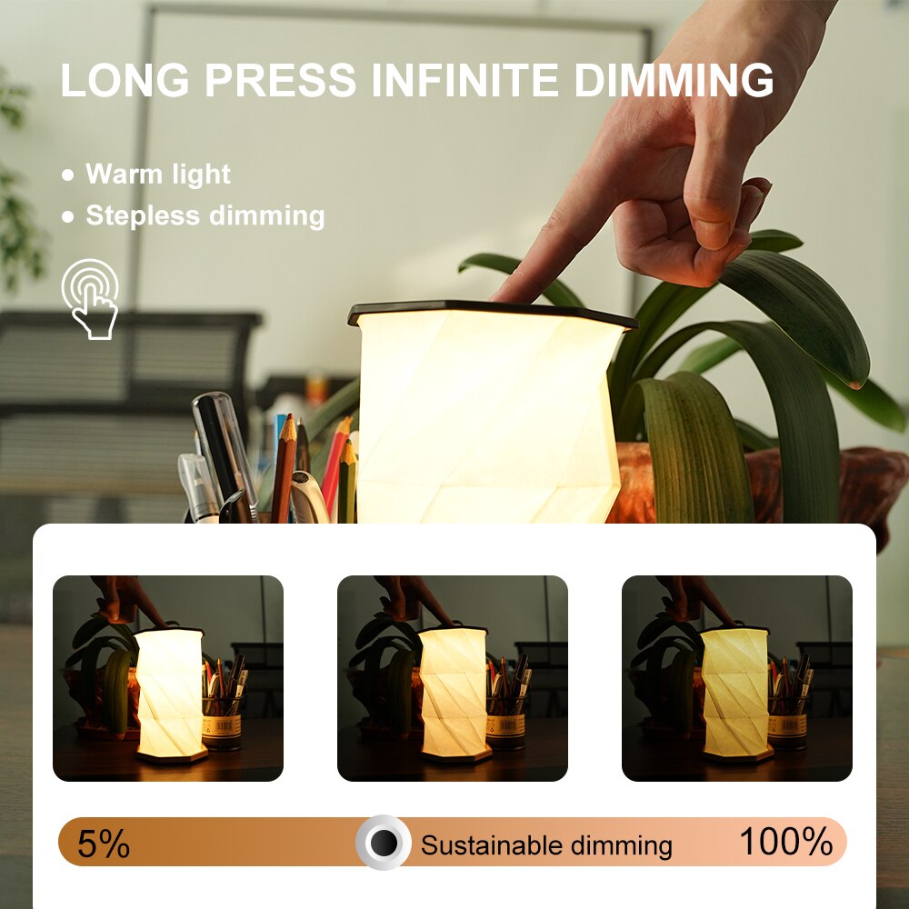 Origami Glow Dimmable Paper Lantern Light
