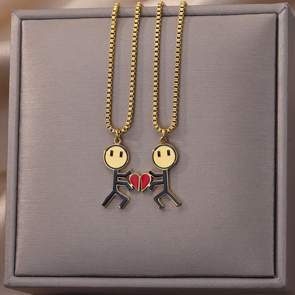 2pcs Double Love Heart Necklace - UTILITY5STORE