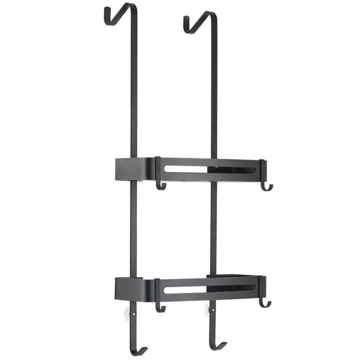 Sleek Shower Nail-Free Dual Layer Organizer Rack