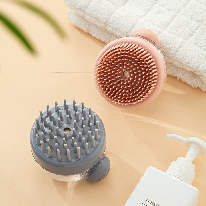 Quick Clean Shampoo Dispenser Hair Massager Brush