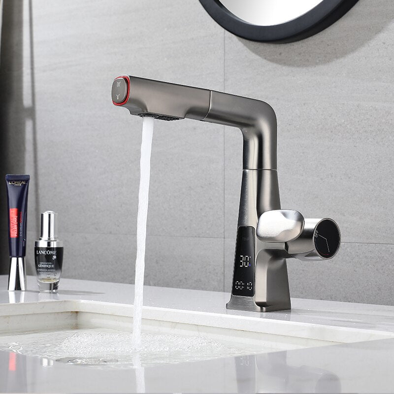 Flow Pro Rotatable Temperature Display Smart Faucet - UTILITY5STORE