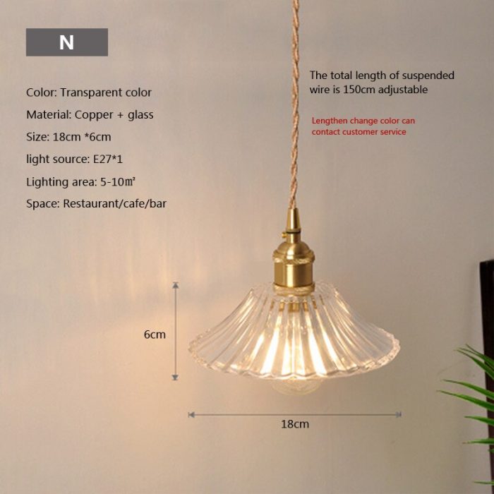 Nordic Brilliance Transparent Glass Pendant Lamp