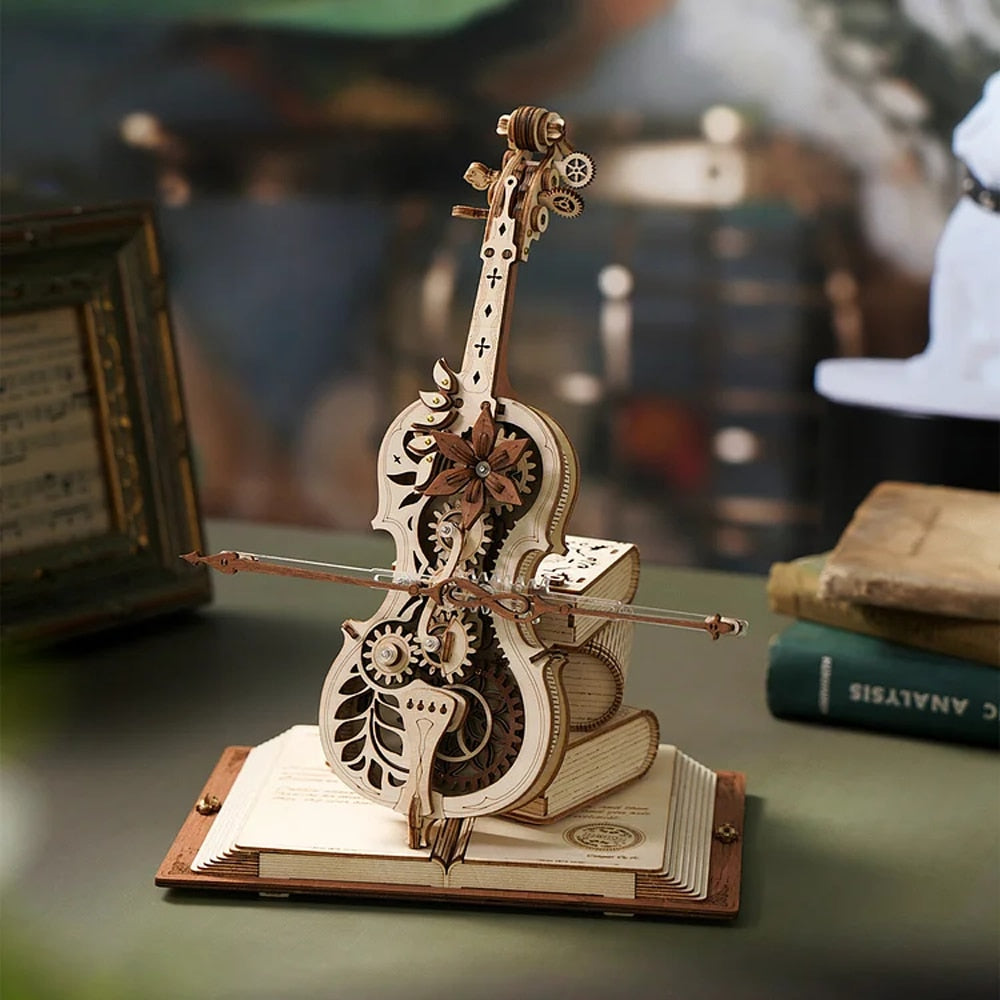 3D Magical Mechanical Wooden Cello Puzzle - UTILITY5STORE