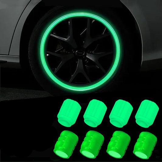 4PCS Luminous Car Valve Caps