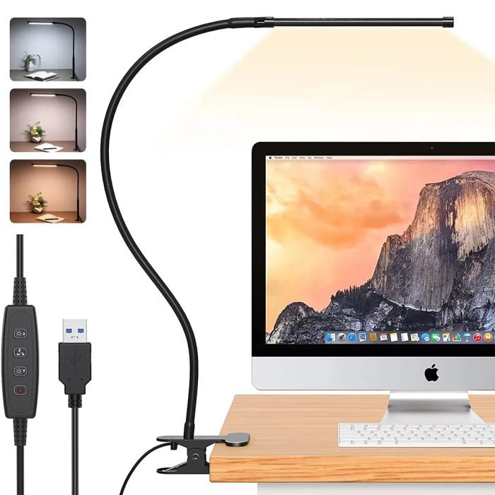 Adaptive Workspace Dimmable Flexible LED Lamp