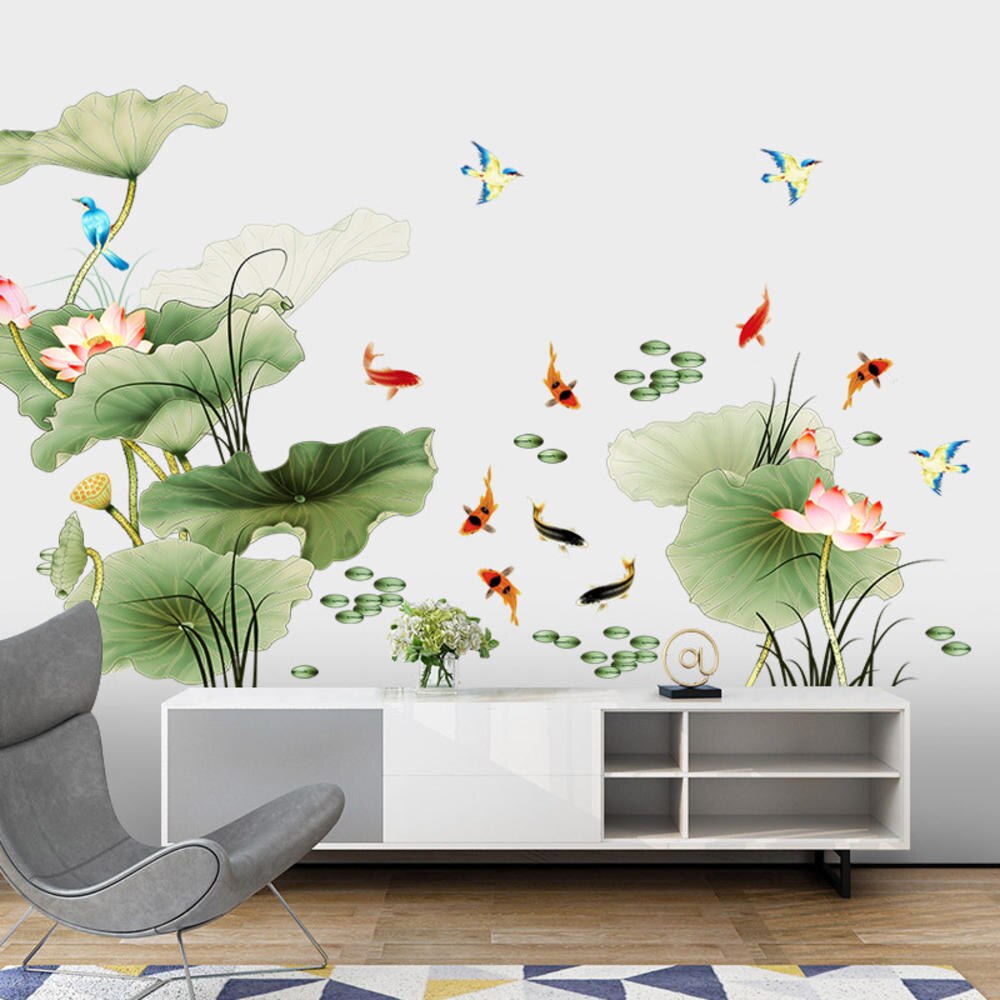 Modern Blossom Lotus Self-Adhesive Wall Sticker - UTILITY5STORE