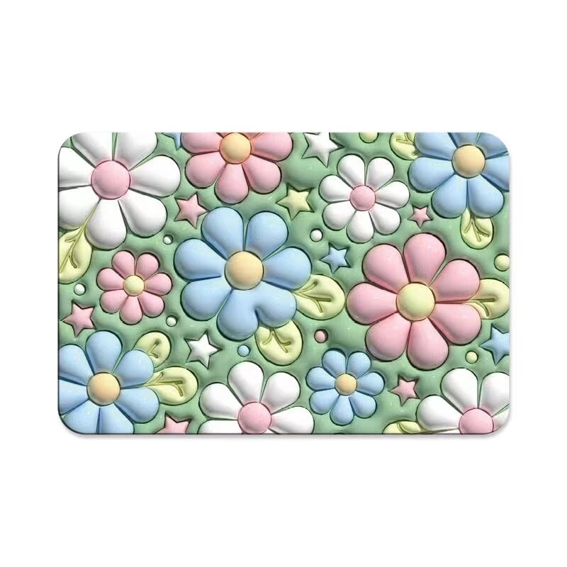 Non-Slip Cartoon Colorful Fun Quick Water Absorbent Mat