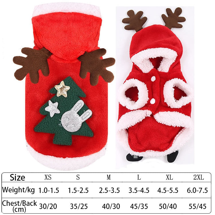 Santa Claus Home Winter Pet Costumes