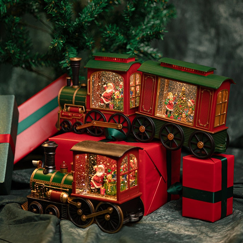Santa Claus Christmas Train Music Box