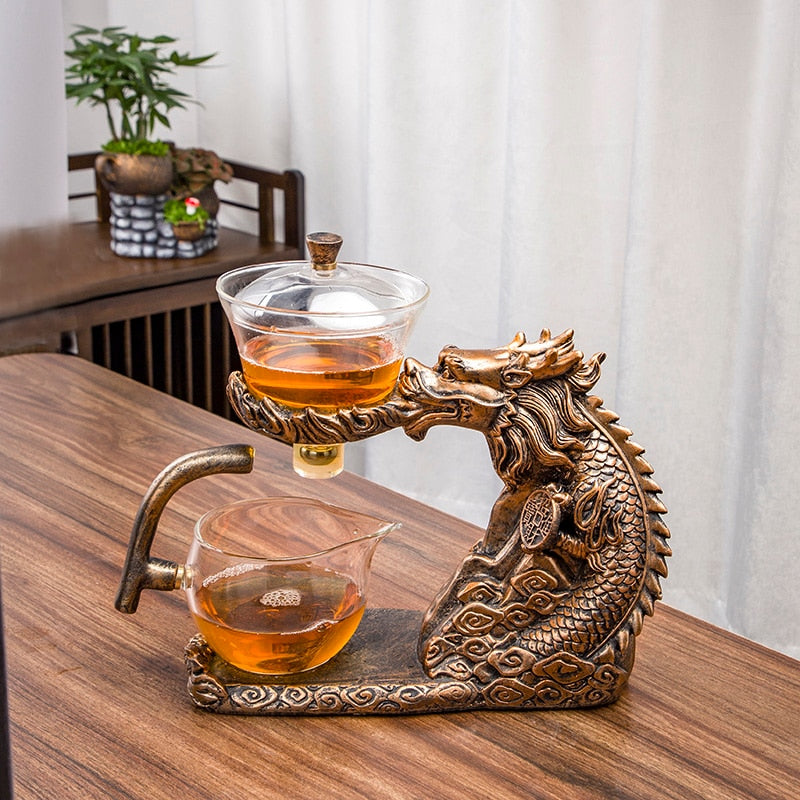 Mystic Golden Dragon Teapot