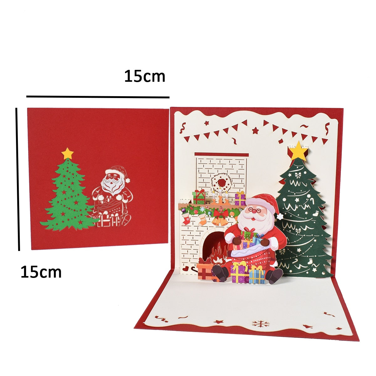3D Pop-Up Cheerful Christmas Gift Cards - UTILITY5STORE