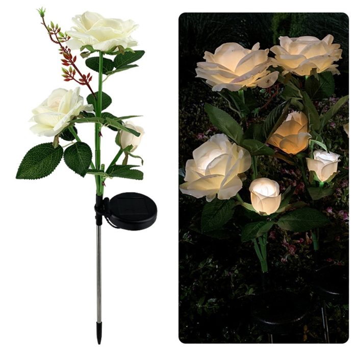 LED Solar Rose Decorative Light