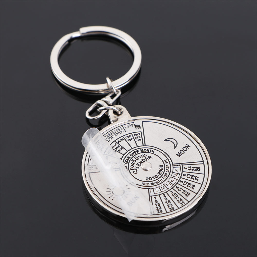 Creative Time Portal Mini Metal Calendar Keychain