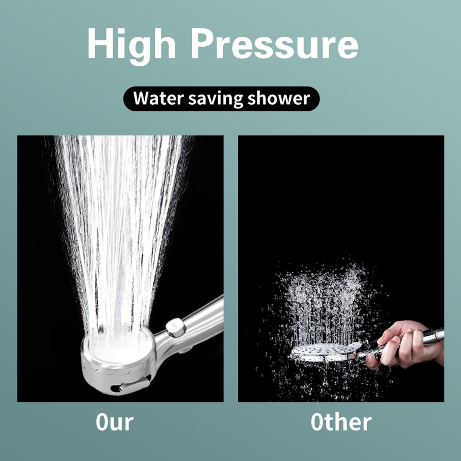 Temperature Display High Pressure Shower Head - UTILITY5STORE