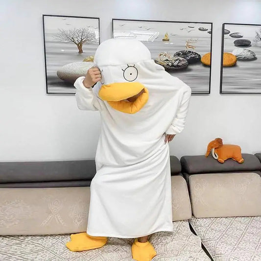 Confused Duck Warm Adult Pajamas Costume