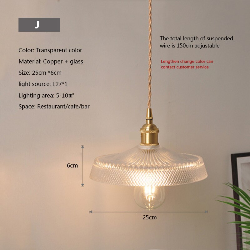 Nordic Brilliance Transparent Glass Pendant Lamp