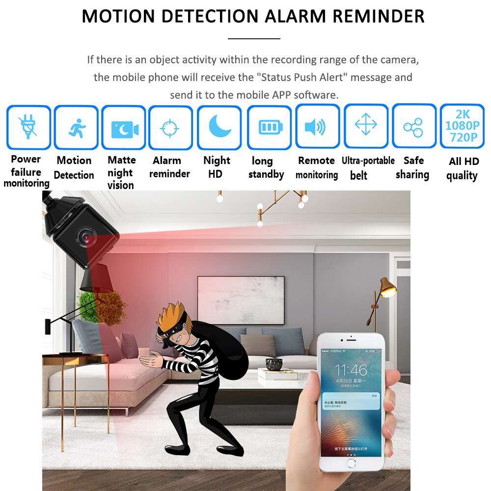 Mini HD Motion Detection Wifi Camera