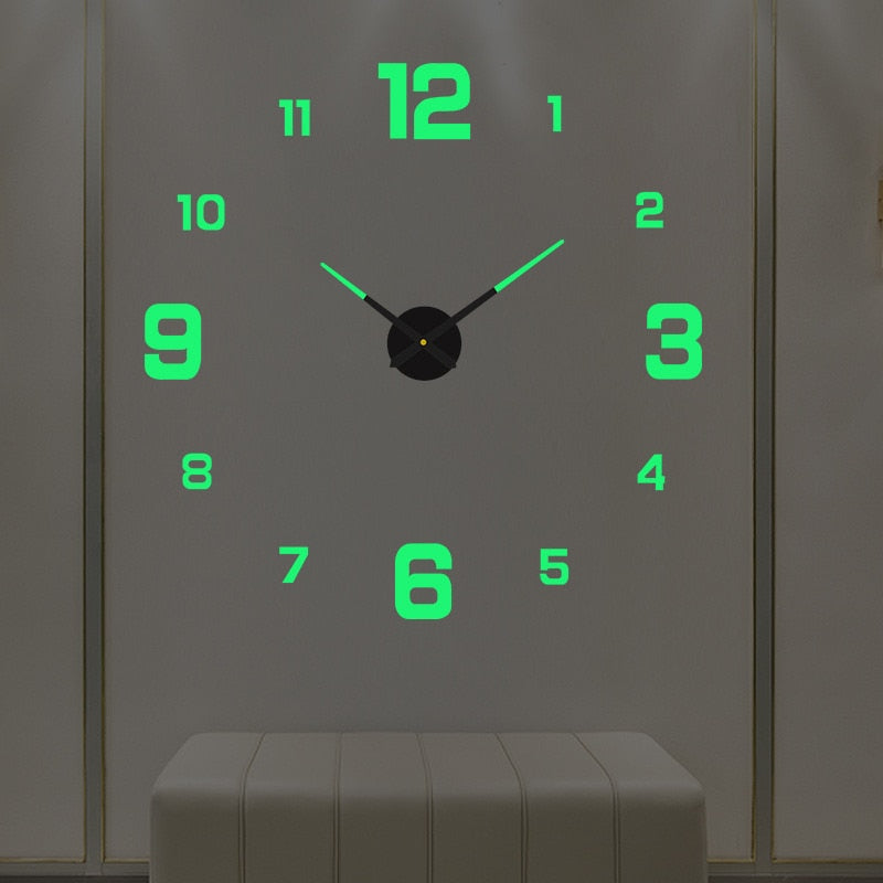 3D Luminous Silent Wall Clock - UTILITY5STORE