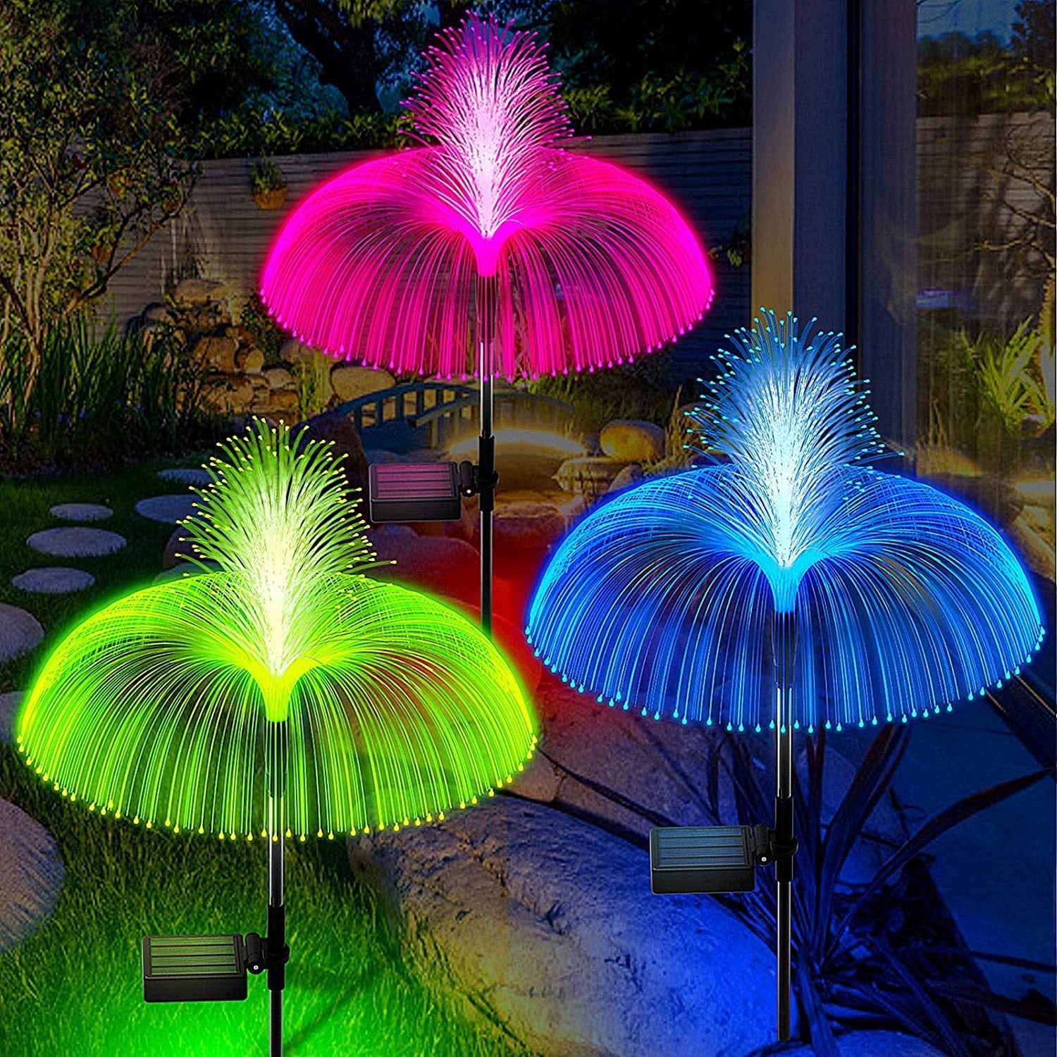 Solar-Powered Floating Jellyfish Garden Lights