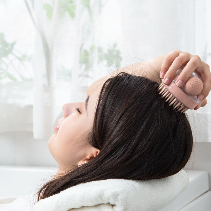 Quick Clean Shampoo Dispenser Hair Massager Brush