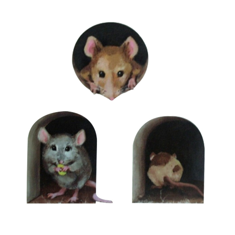 3D Mouse Hole Funny Wall Stickers - UTILITY5STORE