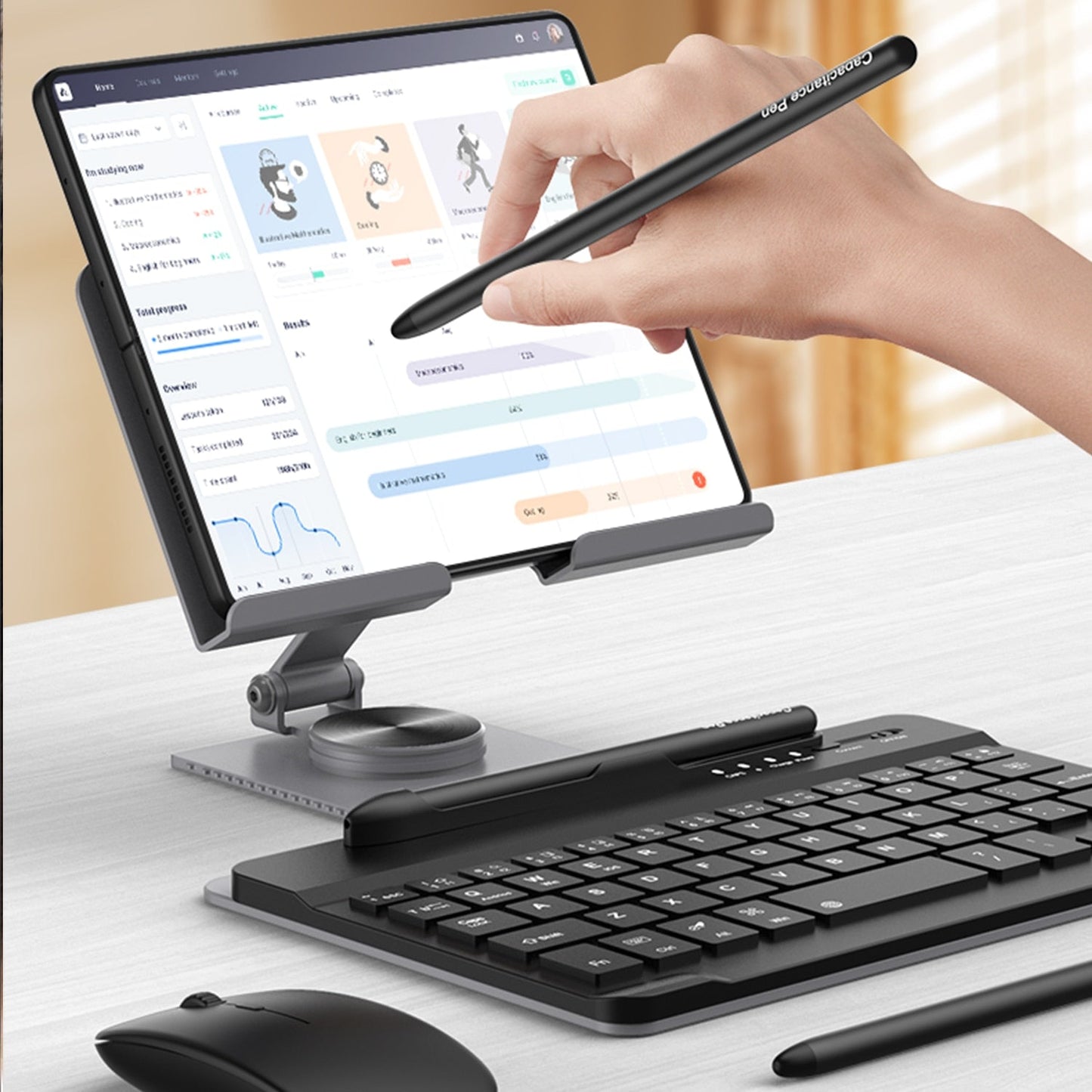 Magnetic Foldable Wireless Pro Keyboard Tablet Holder