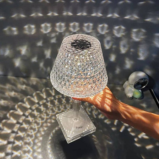 Diamond Glow Rechargeable Crystal Table Lamp