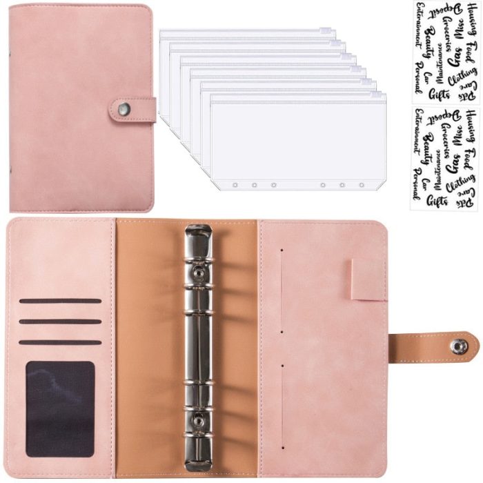 Financial Planner Leather Multi Pocket Bill Organizer Notebook