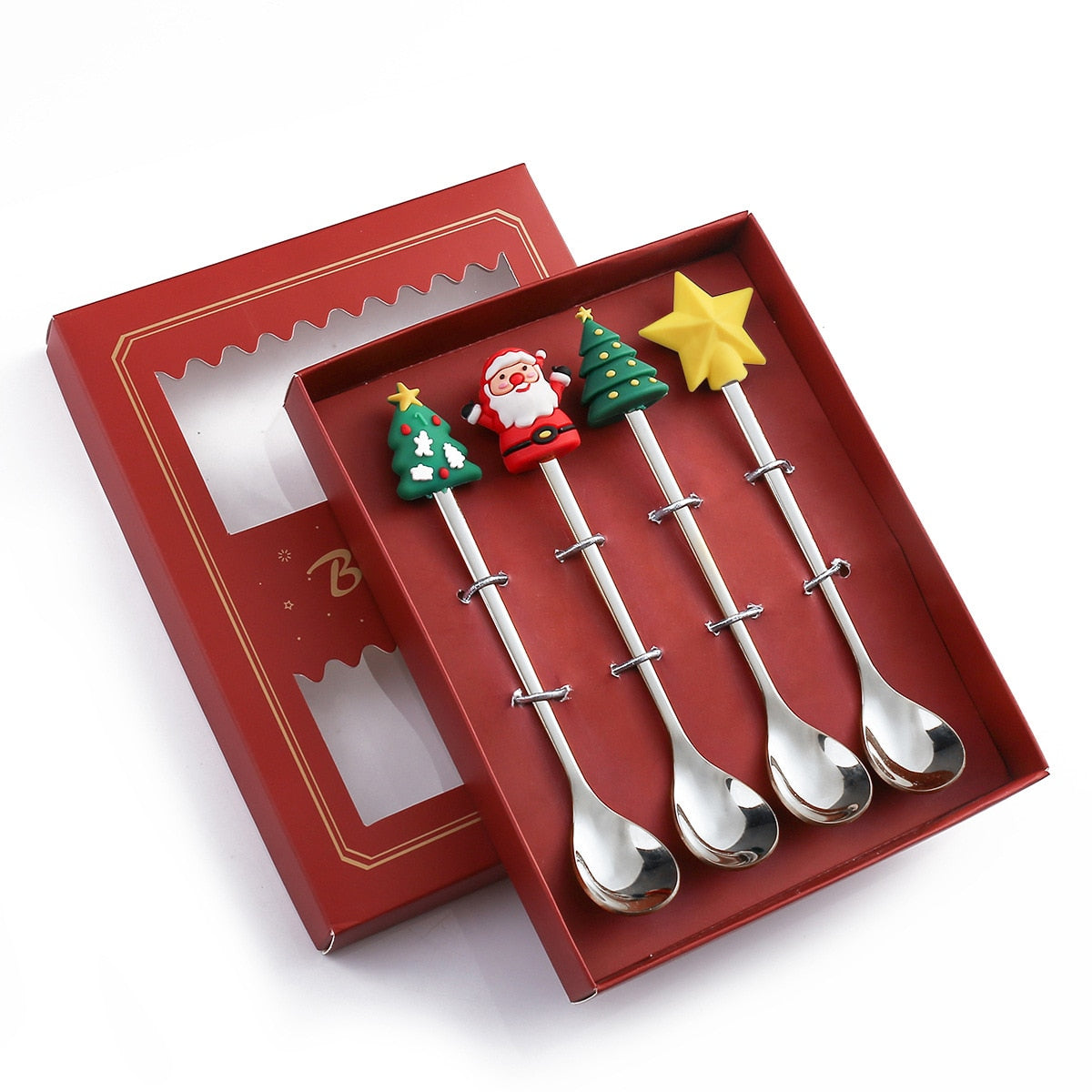 4Pcs Christmas Best Wishes Tableware Set