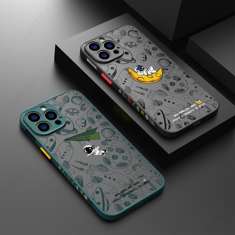 Space Road Relax Astronaut iPhone Case