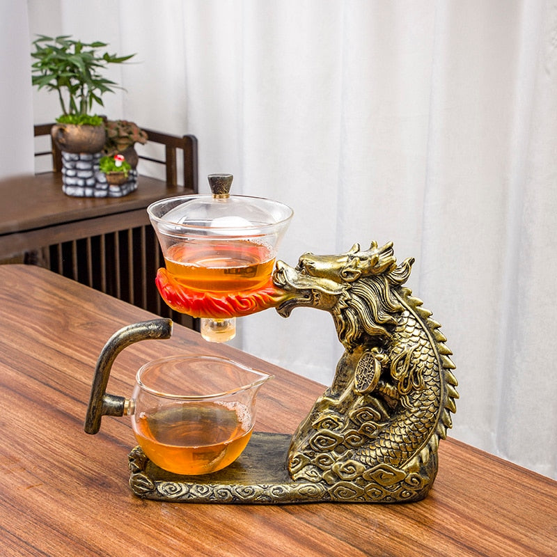 Mystic Golden Dragon Teapot