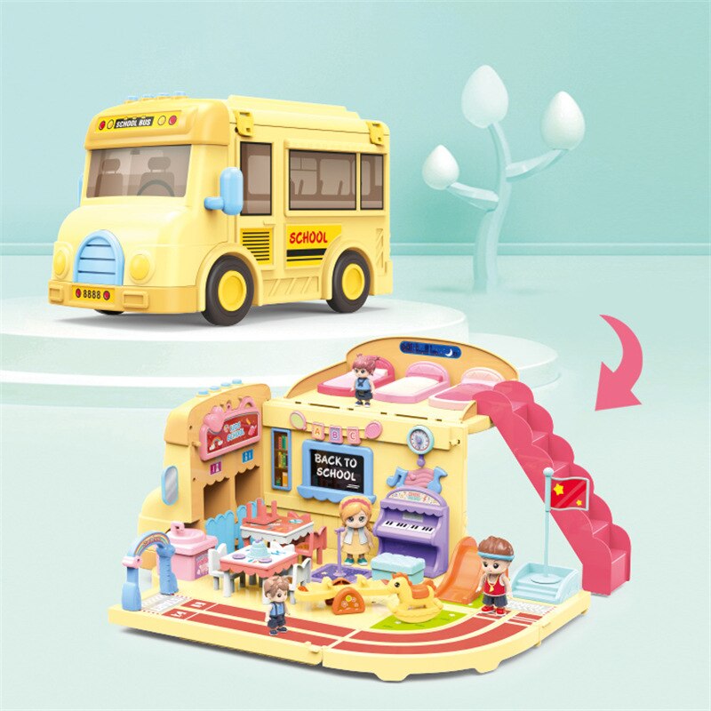 Mega School Party Express Bus House Toy