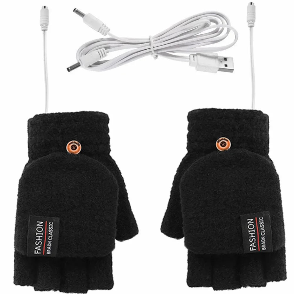 USB Rechargeable Warm Wave Heated Gloves