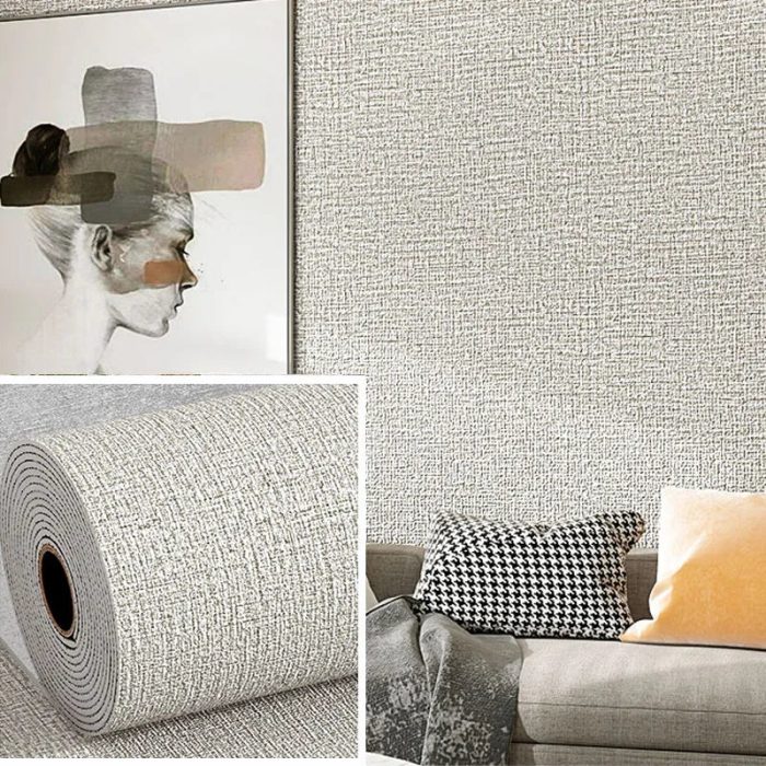 3D Linen Self-Adhesive Waterproof Wall Sticker - UTILITY5STORE