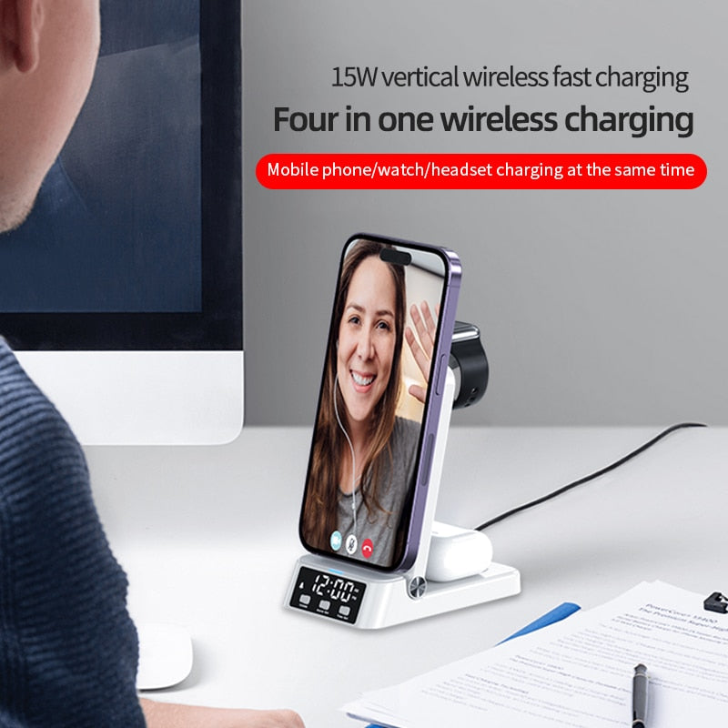 4in1 Foldable Fast Wireless Charging Dock - UTILITY5STORE